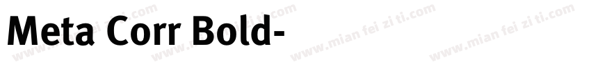 Meta Corr Bold字体转换